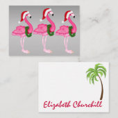 Flamingo Kerst Behuizing Kaart / Label (Voorkant / Achterkant)