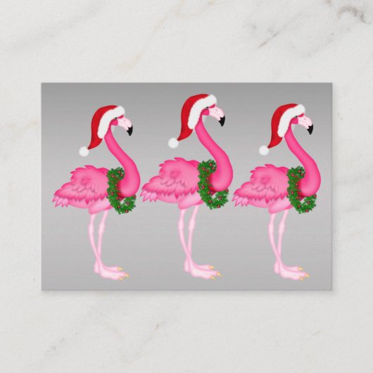 Flamingo Kerst Behuizing Kaart / Label (Voorkant)