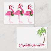 Flamingo Kerst Behuizing Kaart / Label (Voorkant / Achterkant)