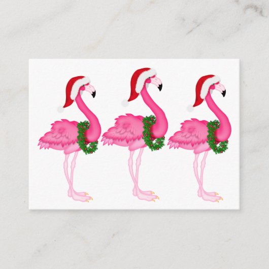 Flamingo Kerst Behuizing Kaart / Label (Voorkant)