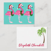 Flamingo Kerst Behuizing Kaart / Label (Voorkant / Achterkant)