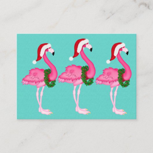 Flamingo Kerst Behuizing Kaart / Label (Voorkant)