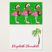 Flamingo Kerst Behuizing Kaart / Label (Voorkant /achterkant)