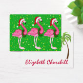 Flamingo Kerst Behuizing Kaart / Label (Bureau)