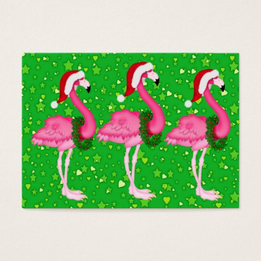 Flamingo Kerst Behuizing Kaart / Label (Voorkant)