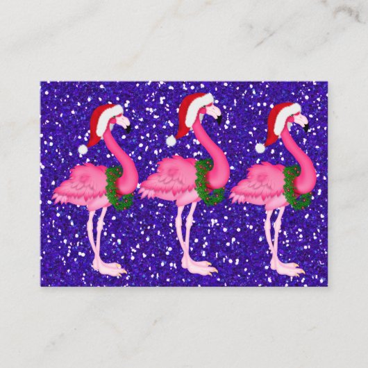 Flamingo Kerst Behuizing Kaart / Label (Voorkant)