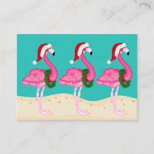 Flamingo Kerst Behuizing Kaart / Label