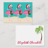 Flamingo Kerst Behuizing Kaart / Label (Voorkant / Achterkant)