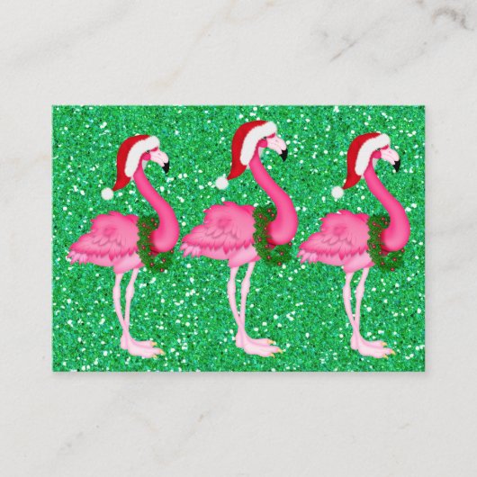 Flamingo Kerst Behuizing Kaart / Label (Voorkant)