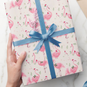 Flamingo kerst  cadeaupapier