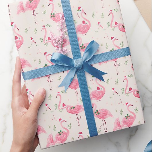 Flamingo kerst  cadeaupapier