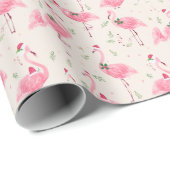 Flamingo kerst  cadeaupapier (Rol Hoek)
