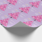 Flamingo kerst cadeaupapier (Hoek)
