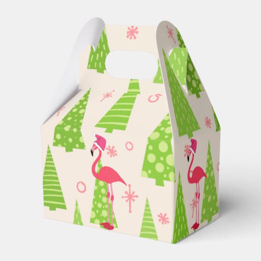 FLAMINGO Kerst Gable Boxes Gepersonaliseerd Bedankdoosjes (Achterkant)