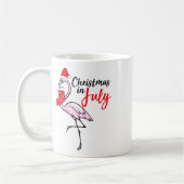 Flamingo kerst in juli grappig feest X-mas feest Koffiemok (Links)