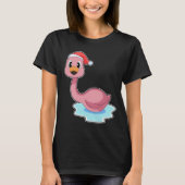 Flamingo Kerst pet T-shirt (Voorkant)