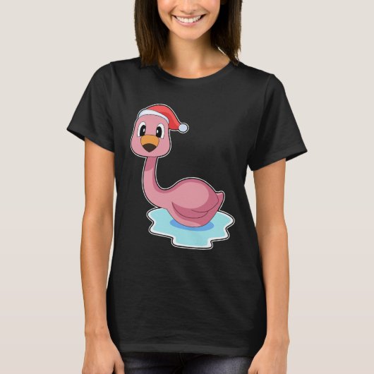 Flamingo Kerst pet T-shirt (Voorkant)