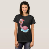Flamingo Kerst pet T-shirt (Voorkant volledig)