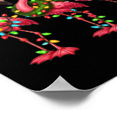 Flamingo Kerst Sarcastische Kerstverlichting Flami Poster (Hoek)