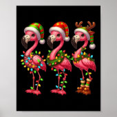 Flamingo Kerst Sarcastische Kerstverlichting Flami Poster (Voorkant)