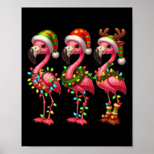 Flamingo Kerst Sarcastische Kerstverlichting Flami Poster