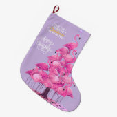 Flamingo kerst sokken grote kerstsok (Voorkant (Hangend))