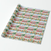 Flamingo Kerst thema  Cadeaupapier (Uitgerold)