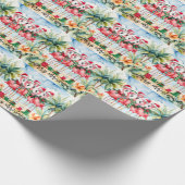 Flamingo Kerst thema Cadeaupapier (Hoek)