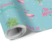 Flamingo Kerst Wrapping Papier Aangepast ontwerp (Rol Hoek)
