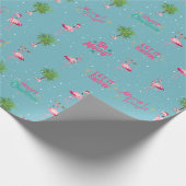 Flamingo Kerst Wrapping Papier Aangepast ontwerp (Hoek)