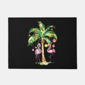 Flamingo Kerstboom Lights Kerstcadeau Deurmat (Voorkant)