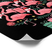 Flamingo kerstboom poster (Hoek)