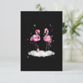 Flamingo kerstboom Santa Hat Light Informatiekaartje (Staand voorkant)
