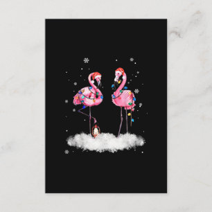 Flamingo kerstboom Santa Hat Light Informatiekaartje