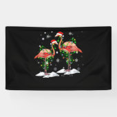 Flamingo kerstboom Santa Hat Light Merry Spandoek (Horizontaal)