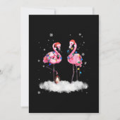 Flamingo kerstboom Santa Hat Light Save The Date (Voorkant)