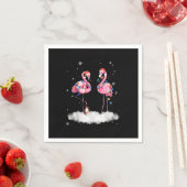 Flamingo kerstboom Santa Hat Light Servet (Insitu)