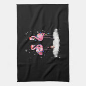 Flamingo kerstboom Santa Hat Light Theedoek (Verticaal)