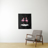 Flamingo kerstboom Santa Hat Light Wandkleed (In situ)