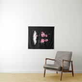 Flamingo kerstboom Santa Hat Light Wandkleed (In Situ (horizontaal))