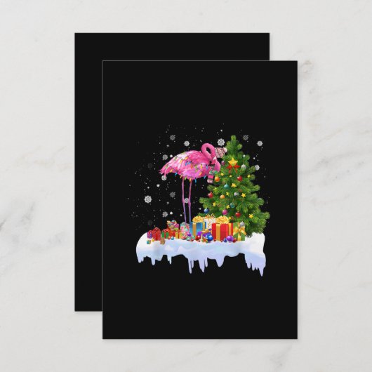 Flamingo kerstboomverlichting informatiekaartje (Voorkant / Achterkant)