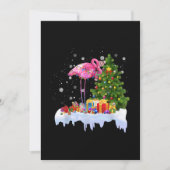 Flamingo kerstboomverlichting save the date (Voorkant)