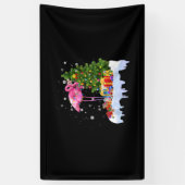 Flamingo kerstboomverlichting spandoek (Verticaal)