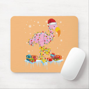 Flamingo-kerstboomverlichting T-Shirt X-Mas Ornam Muismat