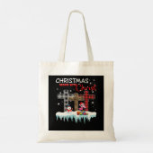 Flamingo kerstboomverlichting tote bag (Achterkant)