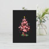 Flamingo kerstboomversiering Decor Funny Xmas Kaart (Staand voorkant)