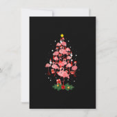 Flamingo kerstboomversiering Decor Funny Xmas Kaart (Voorkant)