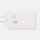 Flamingo kerstcadeau label | Grappig gepersonalise Cadeaulabel (Achterkant Horizontaal)