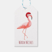 Flamingo kerstcadeau label | Grappig gepersonalise Cadeaulabel (Voorkant)