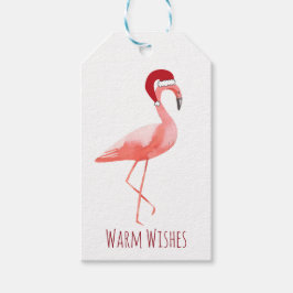 Flamingo kerstcadeau label | Grappig gepersonalise Cadeaulabel
